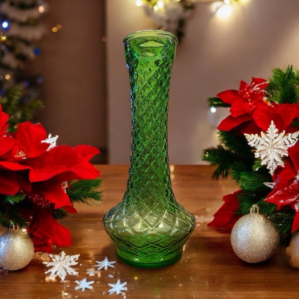 Vintage Randall Emerald Green Glass Bud Vase - Picture 2 of 6